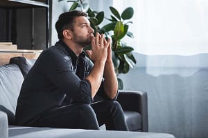 a man knows he needs to manage his anxiety symptoms
