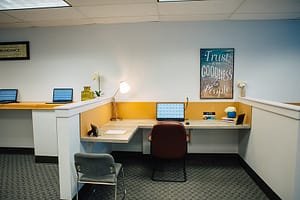 Open office area at Bayview Recovery Center
