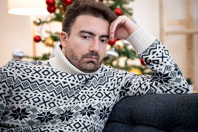 Man thinking about how he can reduce his holiday anxiety