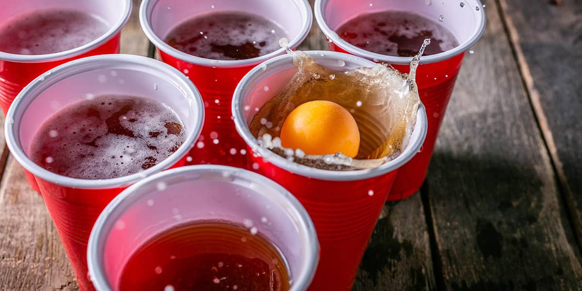 Red solo cups often used during binge drinking in college