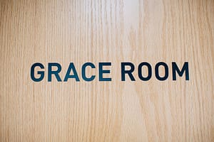 Sign for the Grace Room at the Bayview Recovery Center
