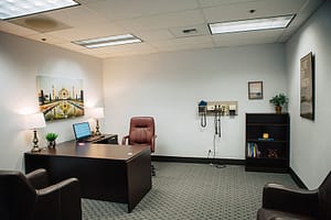 Inside of a therapist's office at Bayview Recovery Center