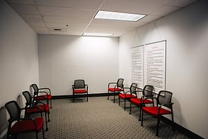 Group meeting room at the Bayview Recovery Center
