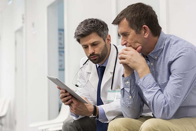 doctor sharing withdrawal information with patient