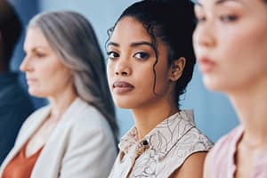 A woman thinking about a relapse prevention plan