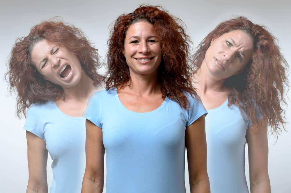 woman showing multiple sides of her personality