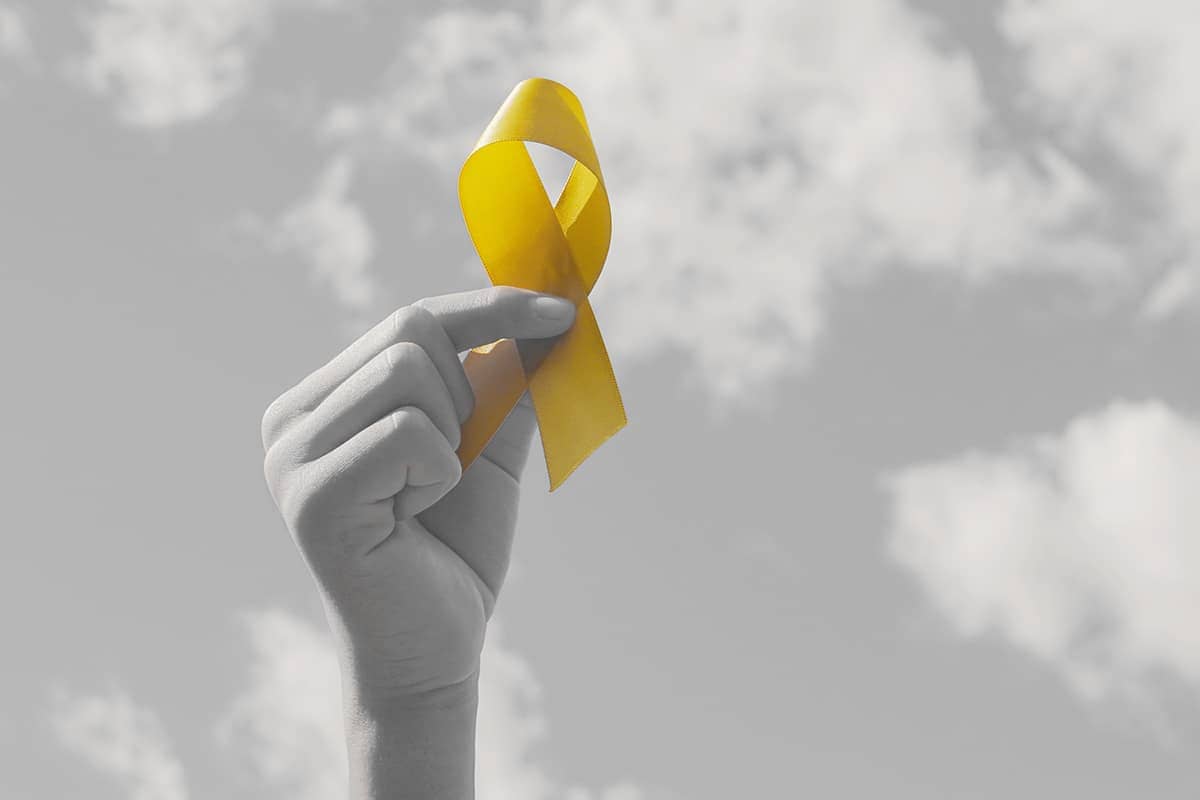ribbon showing awareness for suicide prevention day