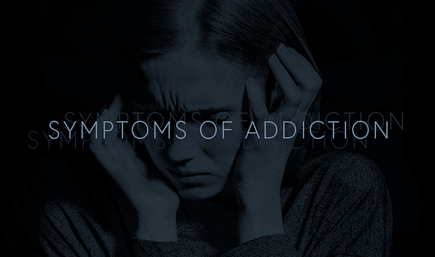 symptoms of addiction infographic
