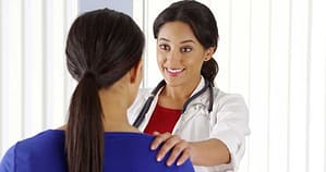 Two woman, one a clinician, discussing detox at a Jupiter drug detox center