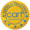 the CARF Aspire to Excellence Accredited seal