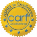 the CARF Aspire to Excellence Accredited seal