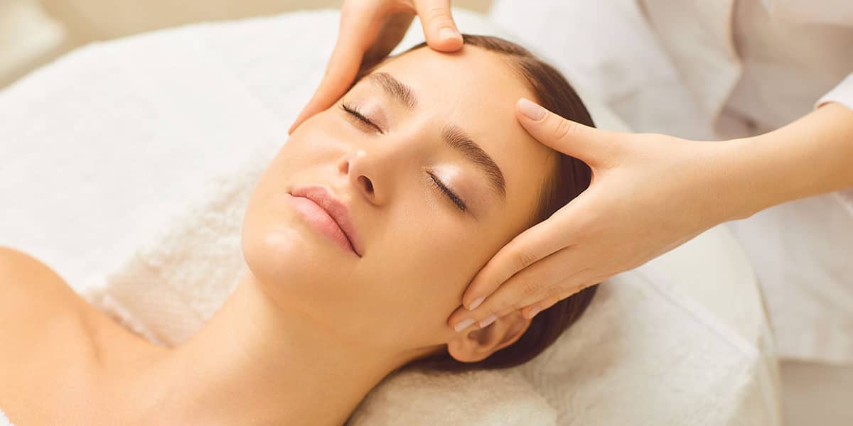 woman gets a massage for stress