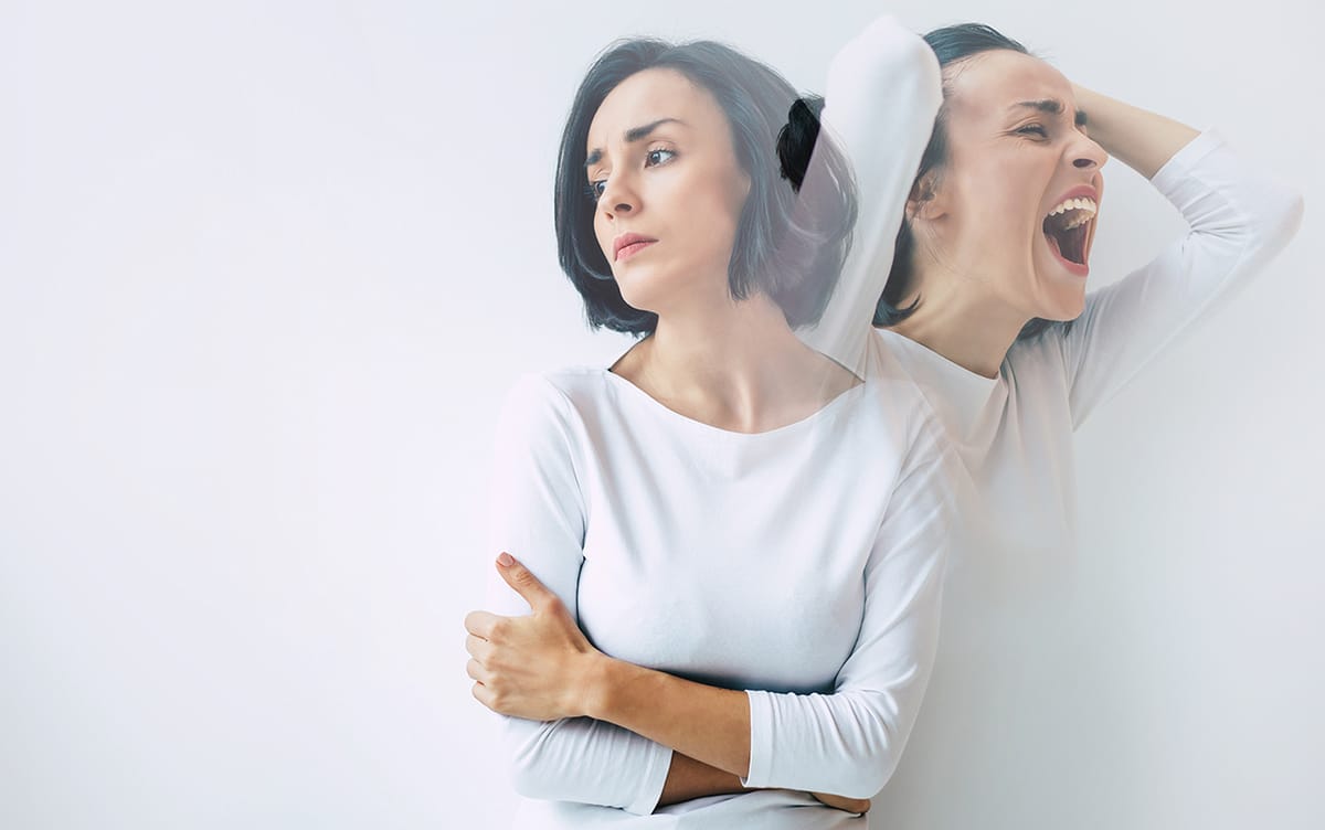 a woman showing the Early Signs of Bipolar Disorder