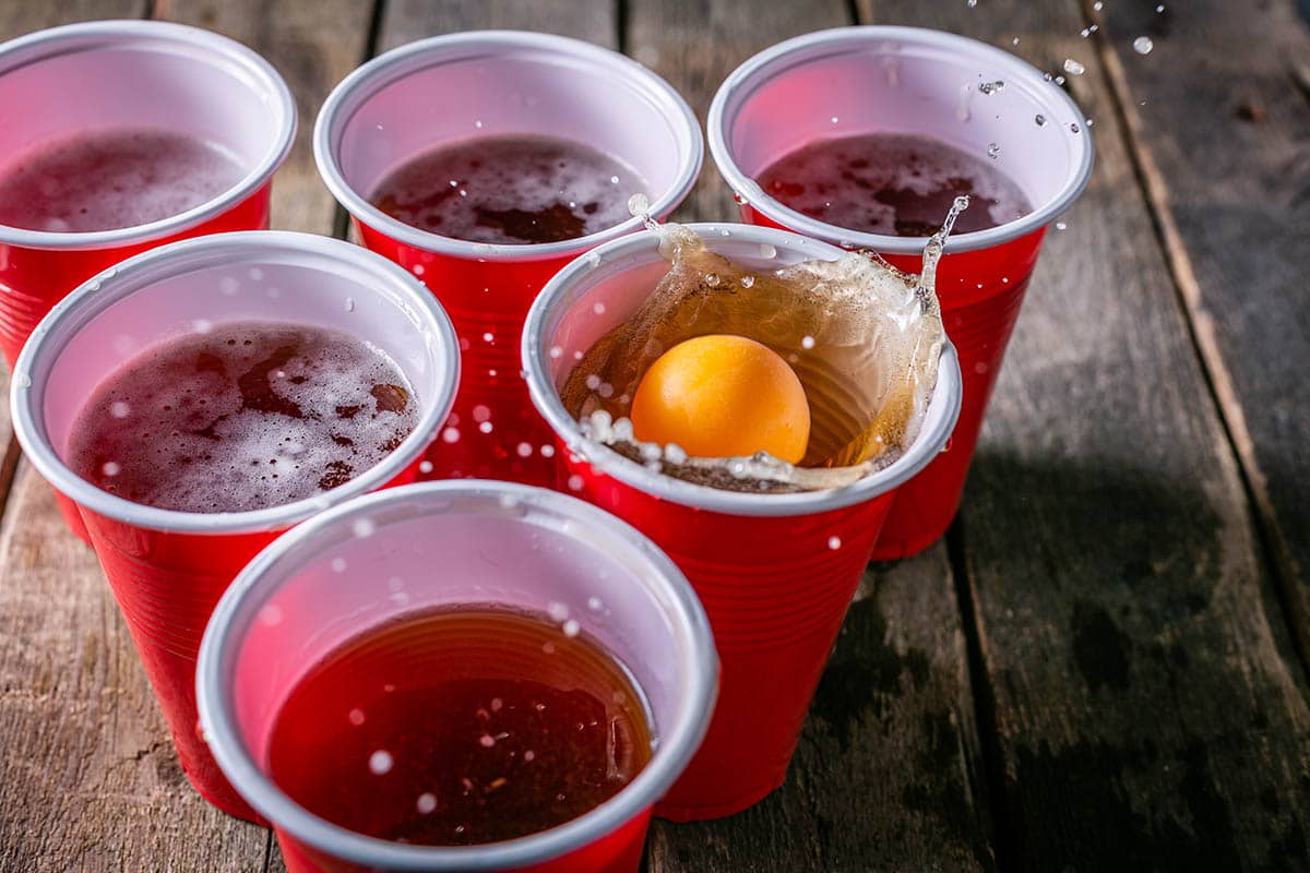 Red solo cups often used during binge drinking in college