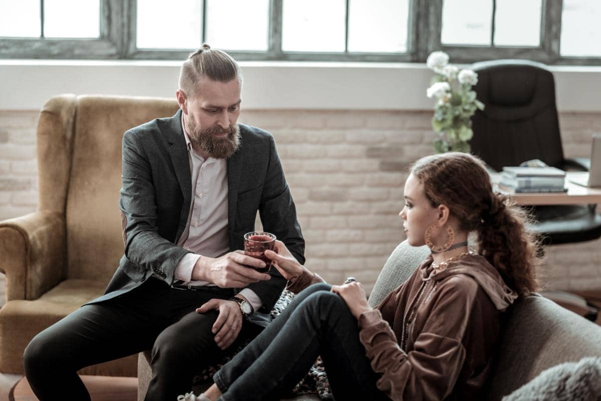 young girl in therapy