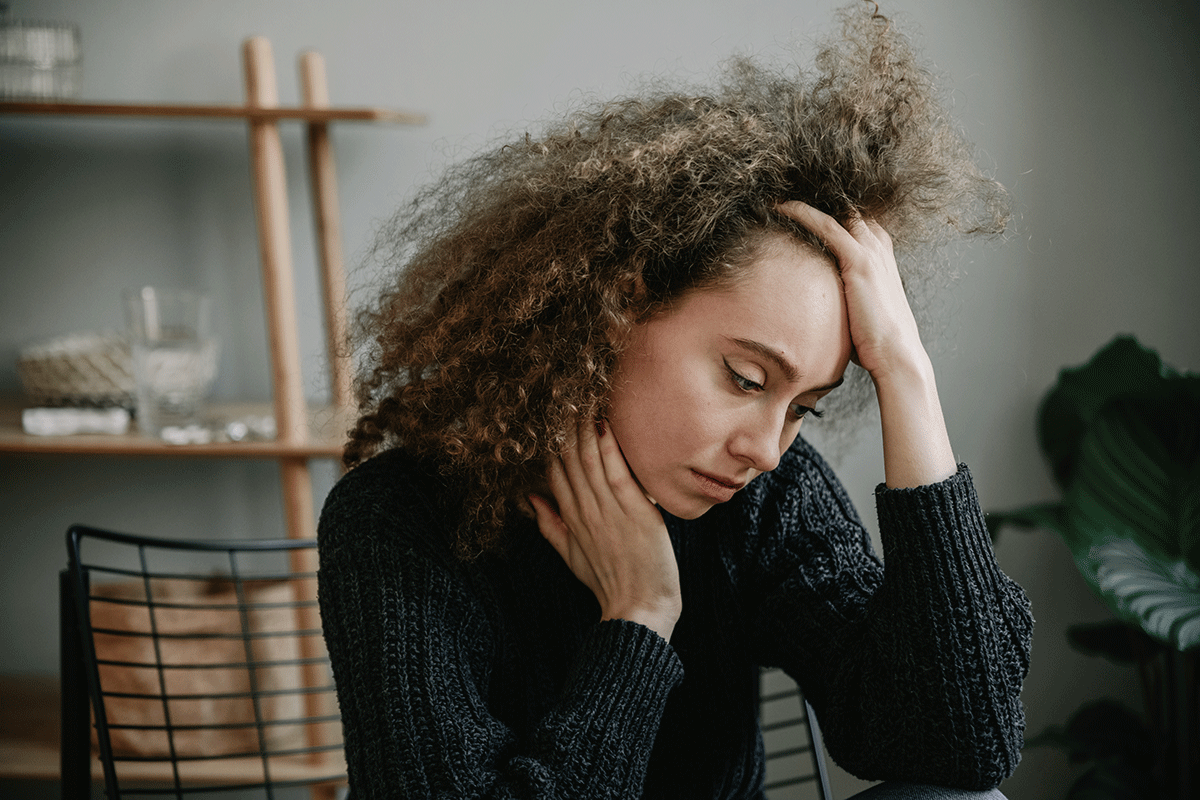 Woman experiencing the stages of drug addiction
