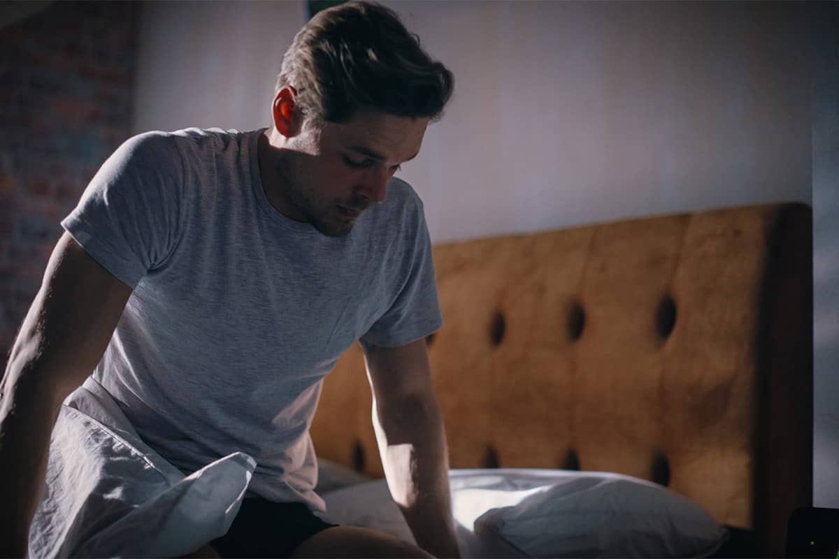 A man experiencing cocaine withdrawal