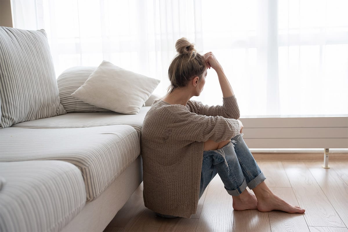 A woman thinking about the effects of fentanyl