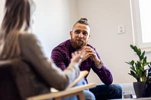 Man learning about types of behavioral therapy