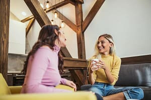 two women are interested in finding a sober roommate