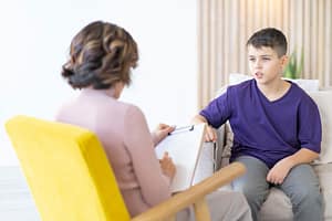 A teen male undergoing substance abuse treatment