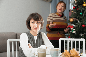 a woman feels her boundaries are being disrespected by family during the holidays