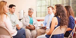 Group therapy is just one of the recovery options available.