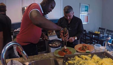 daily life at beaches includes meal prep