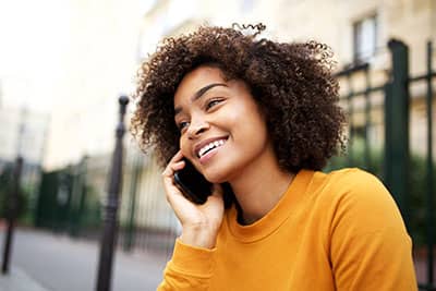 woman talking on cell phone