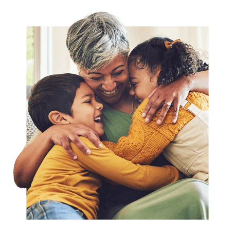 Senior couple smiling