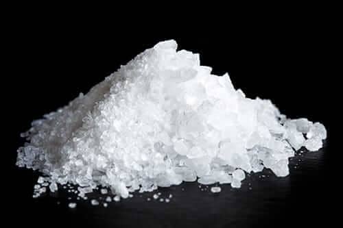 A pile of a white substance that might lead one to think what is flakka