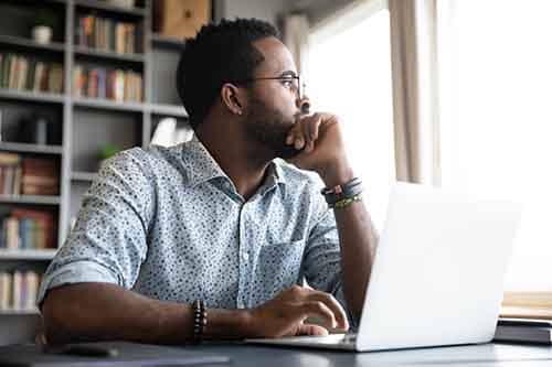 man wondering about cognitive behavioral therapy