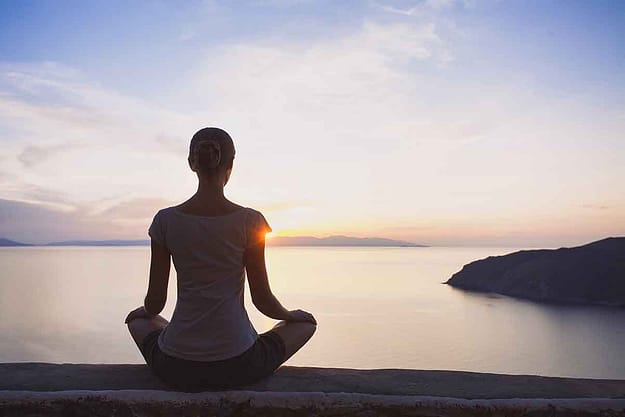 woman meditating