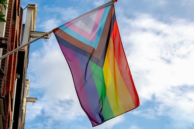 a gay flag for an LGBTQ Rehab center