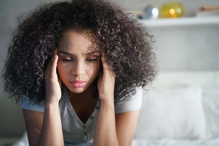 a woman suffering from a substance induced mood disorder