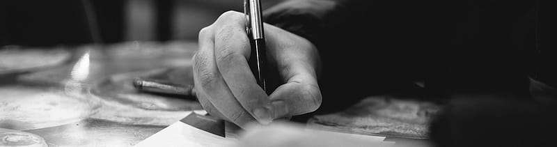 hand writing notes