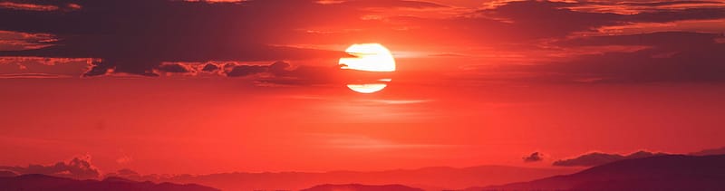 Red sky at sunset