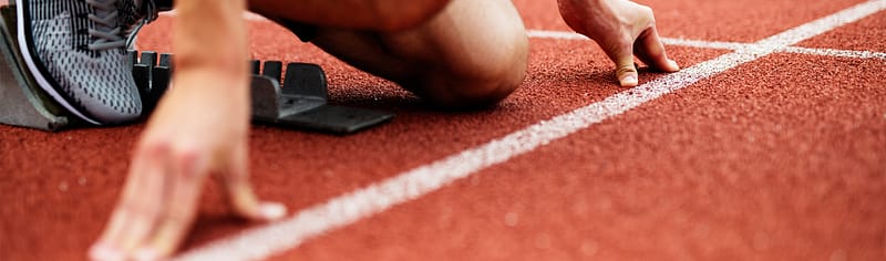 The starting line of a race