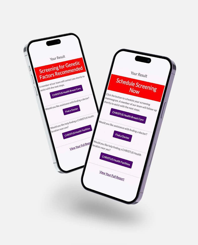 CHRISTUS Health health risk assessment on mobile
