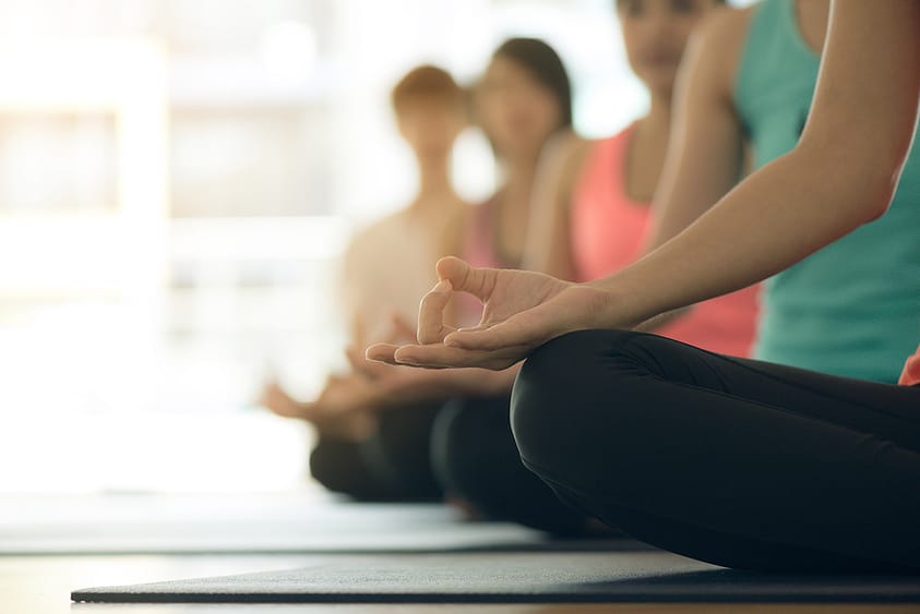 A group of women discover the importance of meditation.