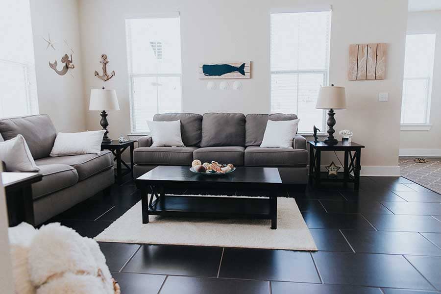 View of Residential Program Apartment living room with Sofas and coffee table