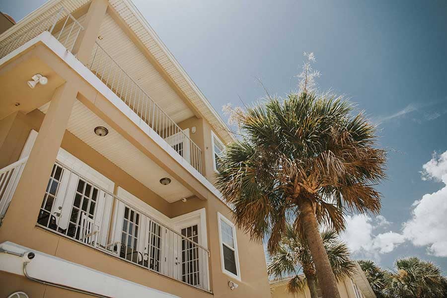 View of Beaches Recovery Residential Living area with Balcony