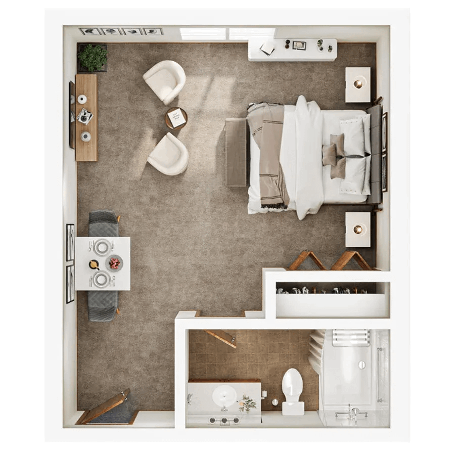 900x900 deluxe studio