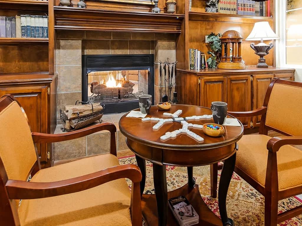 Lounge and Fireplace